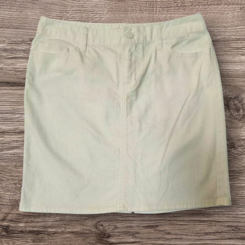 TOMMY Hilfiger Womens Size 4 White Denim Skirt Preppy Y2K Festival Summer